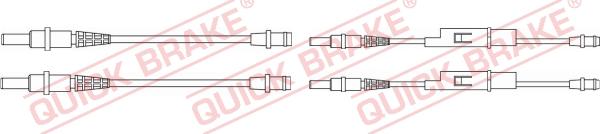 QUICK BRAKE WS 0256 A - Сигналізатор, знос гальмівних колодок avtolavka.club