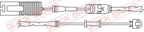 QUICK BRAKE WS 0253 A - Сигналізатор, знос гальмівних колодок avtolavka.club