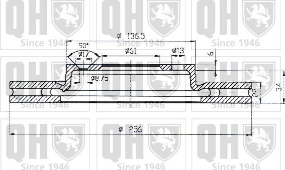 Quinton Hazell BDC4504 - Гальмівний диск avtolavka.club