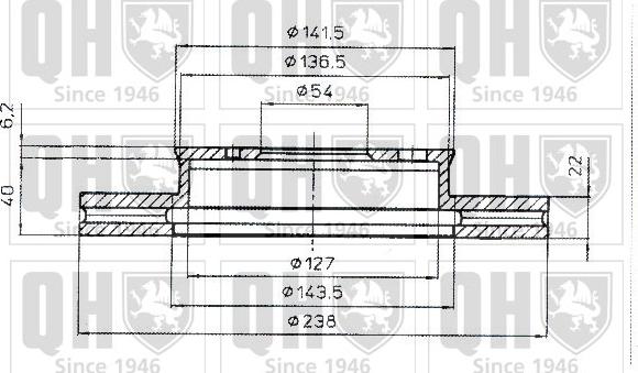 Quinton Hazell BDC4645 - Гальмівний диск avtolavka.club