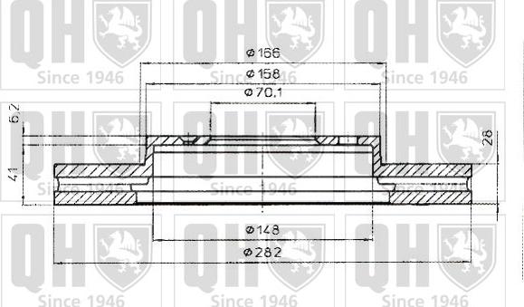 Quinton Hazell BDC4844 - Гальмівний диск avtolavka.club