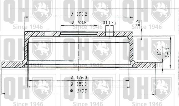 Quinton Hazell BDC4349 - Гальмівний диск avtolavka.club