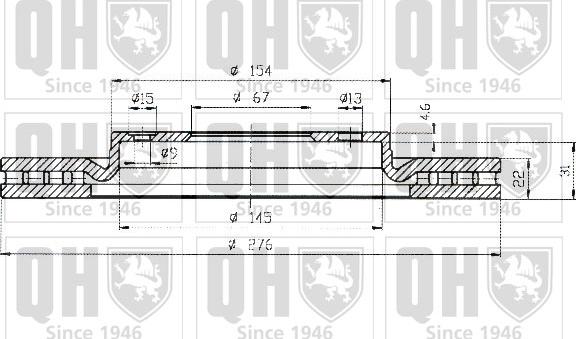 Quinton Hazell BDC5168 - Гальмівний диск avtolavka.club