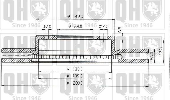 Quinton Hazell BDC3915 - Гальмівний диск avtolavka.club