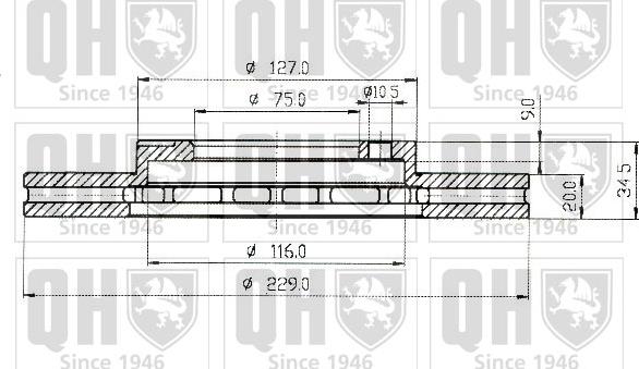 Quinton Hazell BDC3595 - Гальмівний диск avtolavka.club