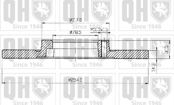 Quinton Hazell BDC3519 - Гальмівний диск avtolavka.club