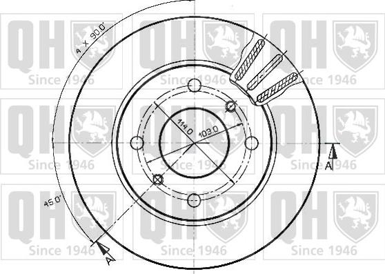 Quinton Hazell BDC3538 - Гальмівний диск avtolavka.club