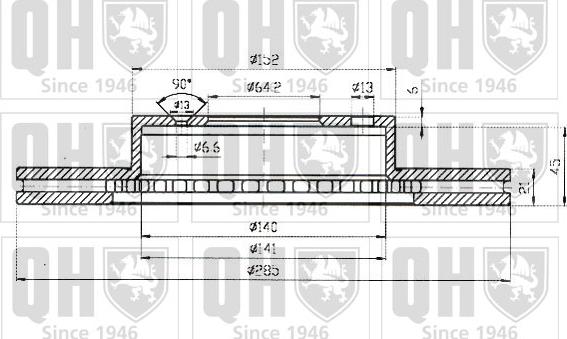 Quinton Hazell BDC3575 - Гальмівний диск avtolavka.club