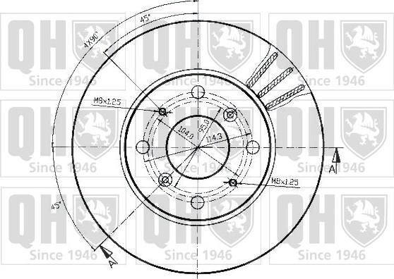 Quinton Hazell BDC3573 - Гальмівний диск avtolavka.club