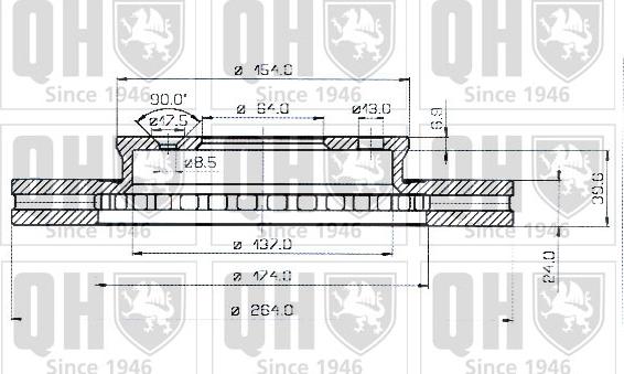 Quinton Hazell BDC3657 - Гальмівний диск avtolavka.club