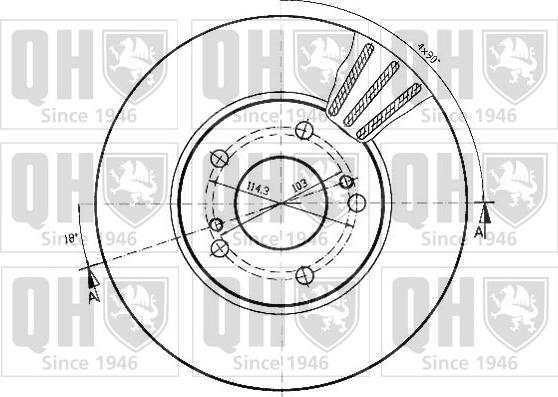 Quinton Hazell BDC3813 - Гальмівний диск avtolavka.club