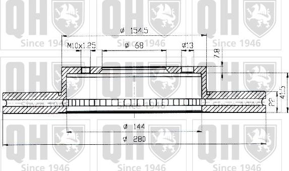 Quinton Hazell BDC3813 - Гальмівний диск avtolavka.club