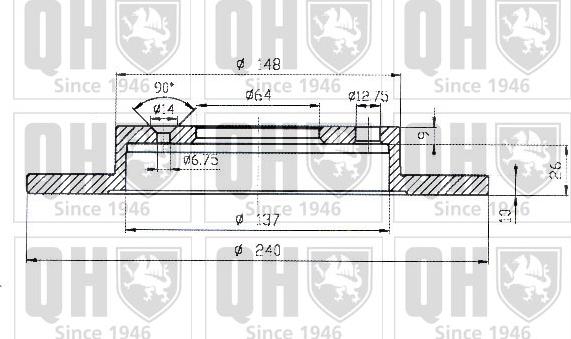 Quinton Hazell BDC3760 - Гальмівний диск avtolavka.club