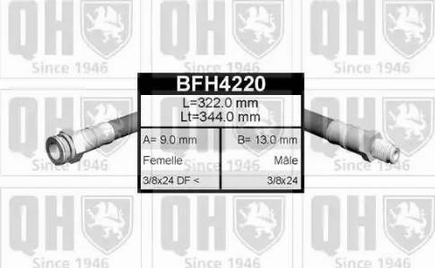 Quinton Hazell BFH4220 - Гальмівний шланг avtolavka.club