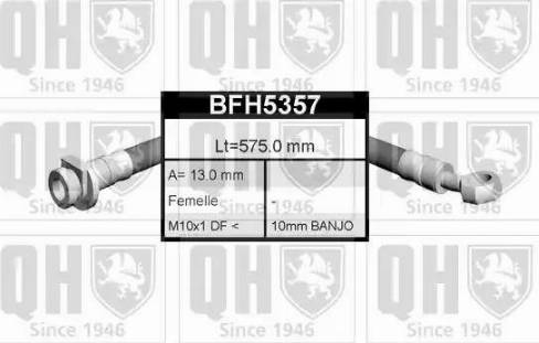 Quinton Hazell BFH5357 - Гальмівний шланг avtolavka.club