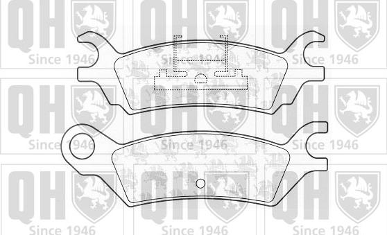 Quinton Hazell BP508 - Гальмівні колодки, дискові гальма avtolavka.club