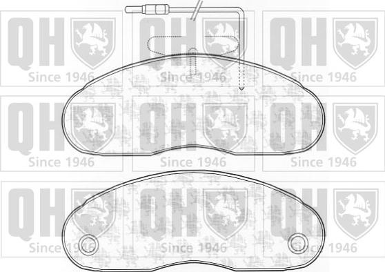 Quinton Hazell BP657 - Гальмівні колодки, дискові гальма avtolavka.club