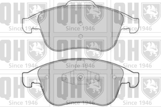 Quinton Hazell BP1644 - Гальмівні колодки, дискові гальма avtolavka.club