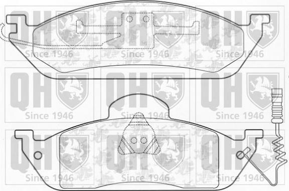 Quinton Hazell BP1134 - Гальмівні колодки, дискові гальма avtolavka.club