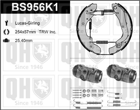 Quinton Hazell BS956K1 - Комплект гальм, барабанний механізм avtolavka.club