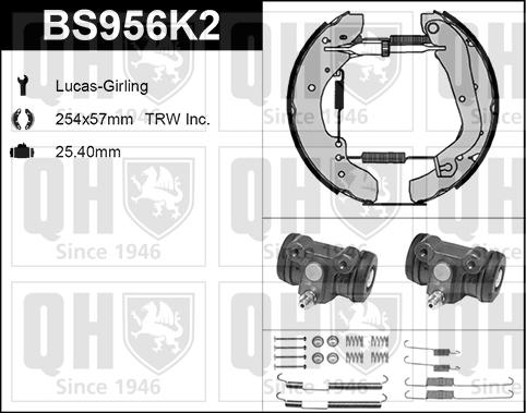 Quinton Hazell BS956K2 - Комплект гальм, барабанний механізм avtolavka.club