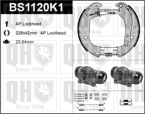 Quinton Hazell BS1120K1 - Комплект гальм, барабанний механізм avtolavka.club