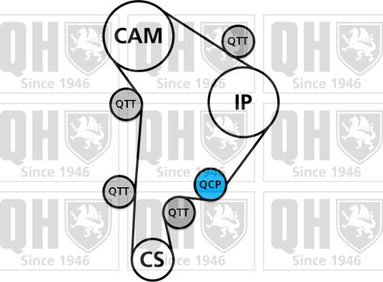 Quinton Hazell QBK438 - Комплект ременя ГРМ avtolavka.club