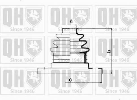 Quinton Hazell QJB937 - Пильник, приводний вал avtolavka.club