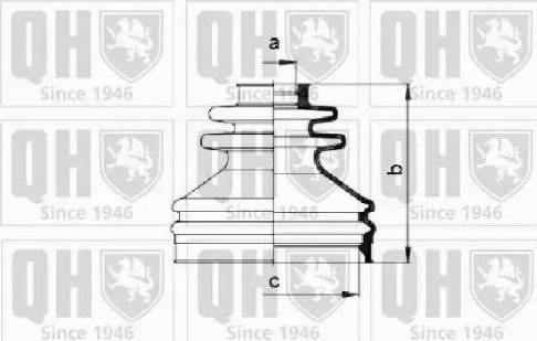 Quinton Hazell QJB433 - Пильник, приводний вал avtolavka.club