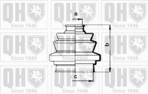 Quinton Hazell QJB122 - Пильник, приводний вал avtolavka.club