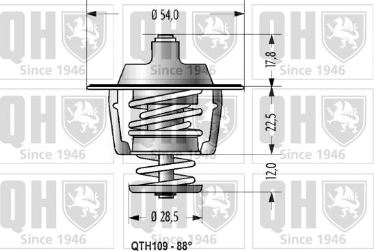 Quinton Hazell QTH109 - Термостат, охолоджуюча рідина avtolavka.club