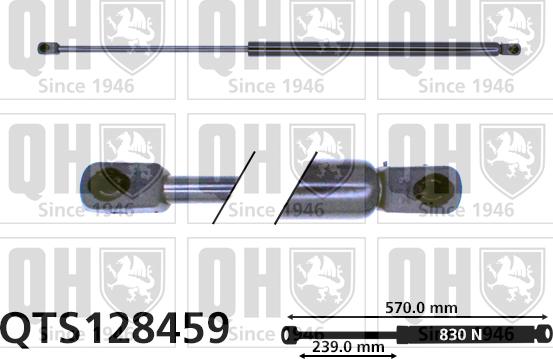 Quinton Hazell QTS128459 - Газова пружина, кришка багажник avtolavka.club