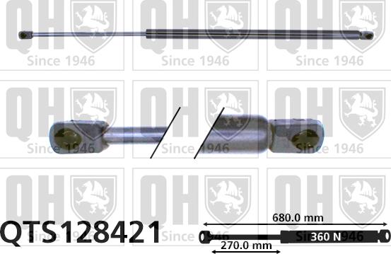 Quinton Hazell QTS128421 - Газова пружина, кришка багажник avtolavka.club