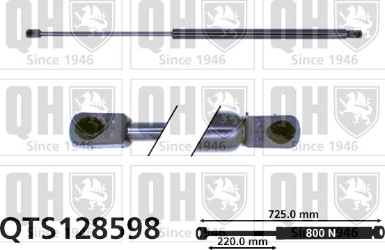 Quinton Hazell QTS128598 - Газова пружина, кришка багажник avtolavka.club