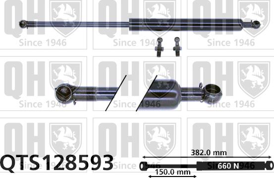 Quinton Hazell QTS128593 - Газова пружина, кришка багажник avtolavka.club