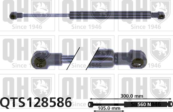 Quinton Hazell QTS128586 - Газова пружина, кришка багажник avtolavka.club