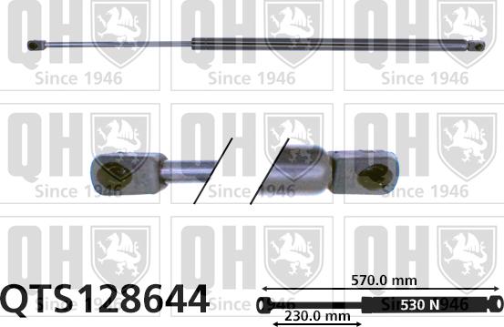 Quinton Hazell QTS128644 - Газова пружина, кришка багажник avtolavka.club