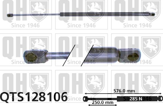 Quinton Hazell QTS128106 - Газова пружина, кришка багажник avtolavka.club