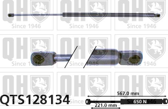 Quinton Hazell QTS128134 - Газова пружина, кришка багажник avtolavka.club