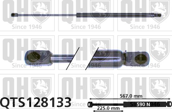 Quinton Hazell QTS128133 - Газова пружина, кришка багажник avtolavka.club