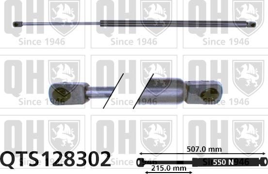 Quinton Hazell QTS128302 - Газова пружина, кришка багажник avtolavka.club