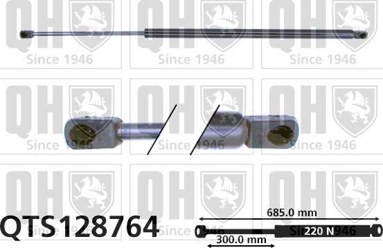 Quinton Hazell QTS128764 - Газова пружина, капот avtolavka.club