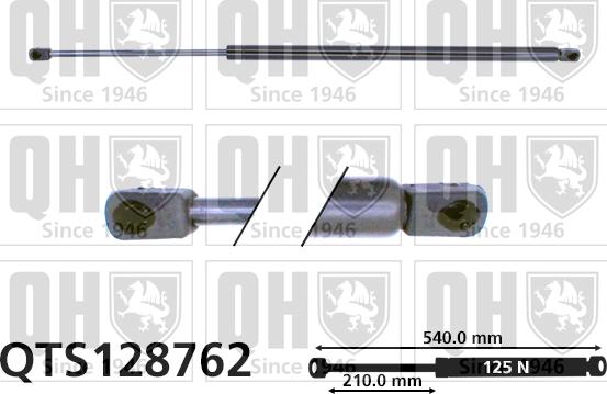 Quinton Hazell QTS128762 - Газова пружина, капот avtolavka.club