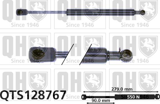 Quinton Hazell QTS128767 - Газова пружина, кришка багажник avtolavka.club