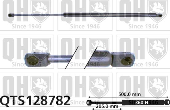 Quinton Hazell QTS128782 - Газова пружина, кришка багажник avtolavka.club