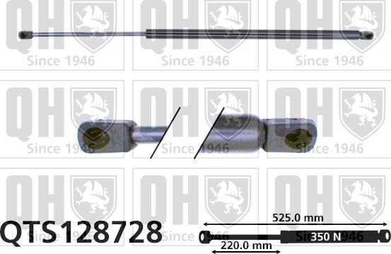 Quinton Hazell QTS128728 - Газова пружина, кришка багажник avtolavka.club