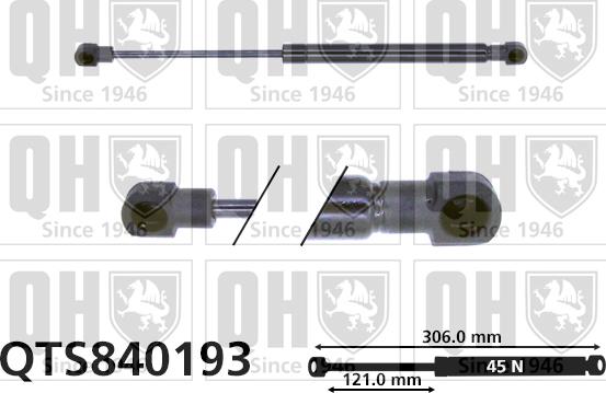 Quinton Hazell QTS840193 - Газова пружина, кришка багажник avtolavka.club