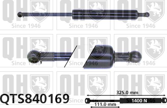 Quinton Hazell QTS840169 - Газова пружина, кришка багажник avtolavka.club