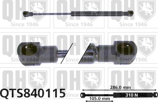 Quinton Hazell QTS840115 - Газова пружина, кришка багажник avtolavka.club