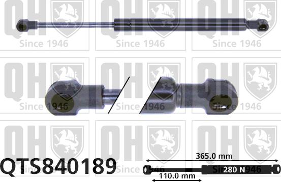 Quinton Hazell QTS840189 - Газова пружина, кришка багажник avtolavka.club